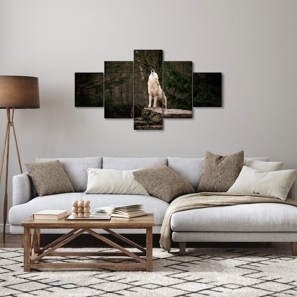 Obraz - Vytí vlka (125x70 cm)