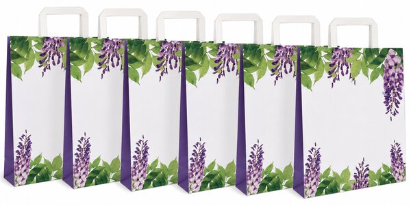 Dárkové tašky s květinovým motivem 37 × 27 × 12 cm 6ks 8650220
