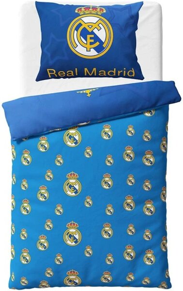 Bavlněné ložní povlečení FC Real Madrid - motiv Blue Stars - 100% bavlna Renforcé - 70x90 cm + 140x200 cm