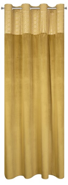 ZATEMŇOVACÍ ZÁVĚS NA KROUŽCÍCH ELEN 140X250 CM ZLATÁ