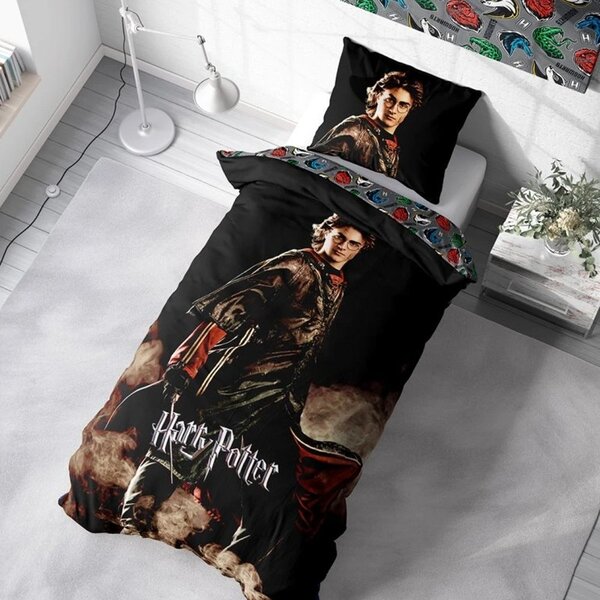 Bavlněné ložní povlečení Harry Potter – motiv Ohnivá zkouška - 100% bavlna Renforcé - 70x90 cm + 140x200 cm