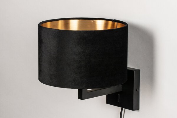 Nástěnné svítidlo Wildmore Black and Gold (LMD)