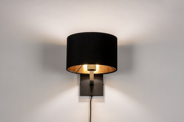 Nástěnné svítidlo Wildmore Black and Gold (LMD)