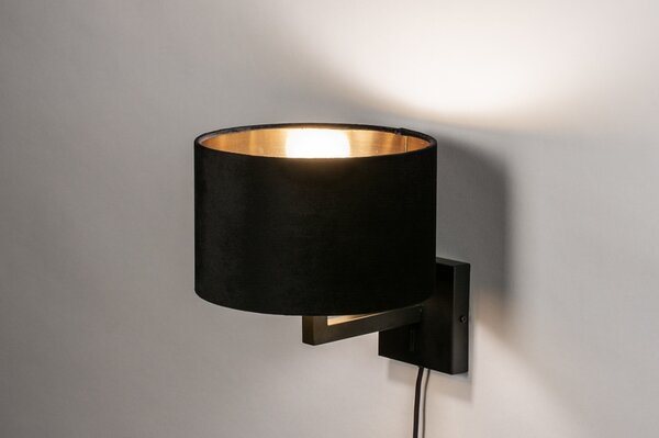 Nástěnné svítidlo Wildmore Black and Gold (LMD)