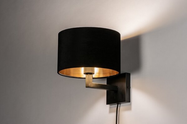 Nástěnné svítidlo Wildmore Black and Gold (LMD)
