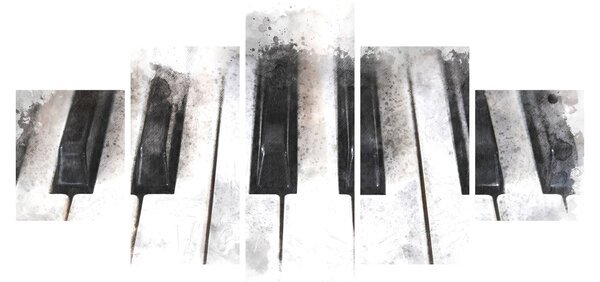 Obraz - Piano, aquarel (125x70 cm)