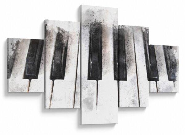 Obraz - Piano, aquarel (125x70 cm)
