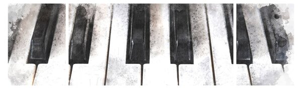 Obraz - Piano, aquarel (170x50 cm)