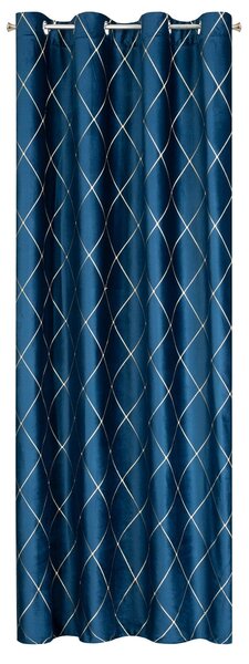 ZATEMŇOVACÍ ZÁVĚS NA KROUŽCÍCH PIERRE CARDIN MARGO 140X250 CM TMAVĚMODRÁ