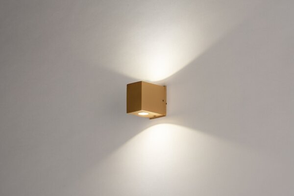 Venkovní nástěnné LED svítidlo Cortenno Black and Gold (LMD)