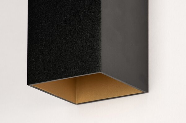 Venkovní nástěnné LED svítidlo Cortenno Black and Gold (LMD)