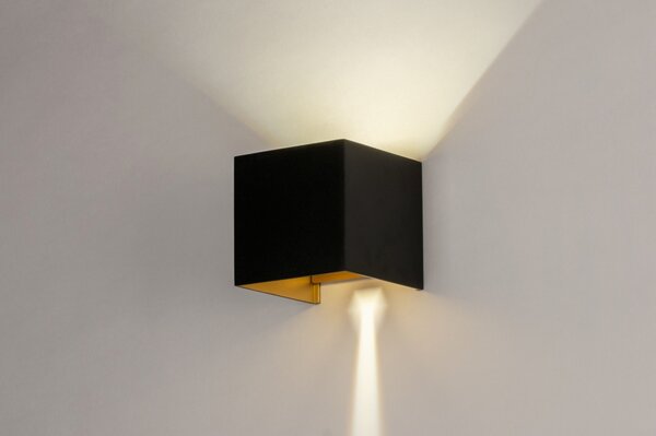 Nástěnné venkovní LED svítidlo Outdoor Grace Black and Gold (LMD)