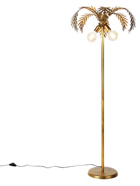 Chytrá stojací lampa zlatá 156 cm vč. 2 Wifi G95 - Botanica