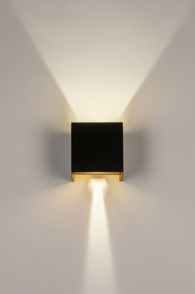 Nástěnné venkovní LED svítidlo Outdoor Grace Black and Gold (LMD)
