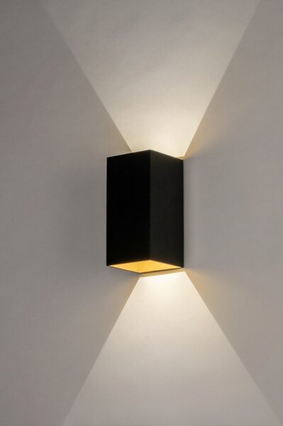 Venkovní nástěnné LED svítidlo Cortenno Black and Gold (LMD)