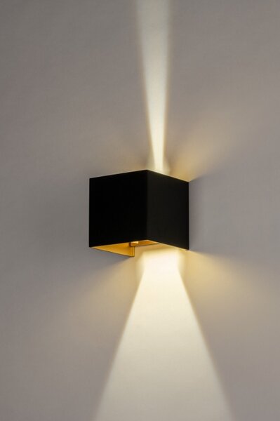 Nástěnné venkovní LED svítidlo Outdoor Grace Black and Gold (LMD)