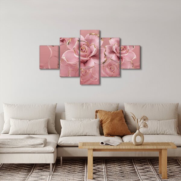 Obraz - Květinový dekor (125x70 cm)