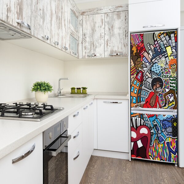 Samolepící nálepka na ledničku Hudební koláž FridgeStick-70x190-f-144590871
