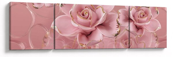 Obraz - Květinový dekor (170x50 cm)