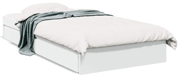 Rám postele se zásuvkami bílý 90 x 200 cm kompozitní dřevo 3280678