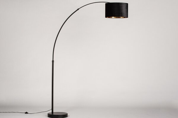 Stojací oblouková lampa Felt Black and Gold (LMD)