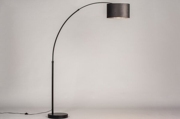 Stojací oblouková lampa Felt Black and Silver (LMD)