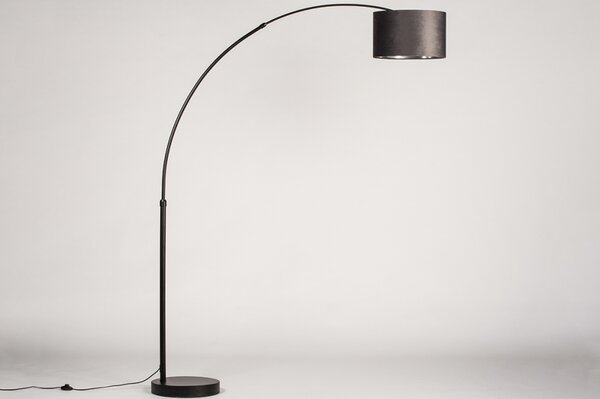 Stojací oblouková lampa Felt Black and Silver (LMD)