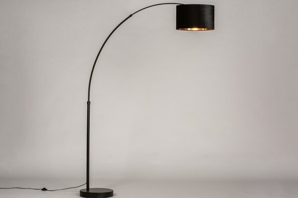 Stojací oblouková lampa Felt Black and Gold (LMD)
