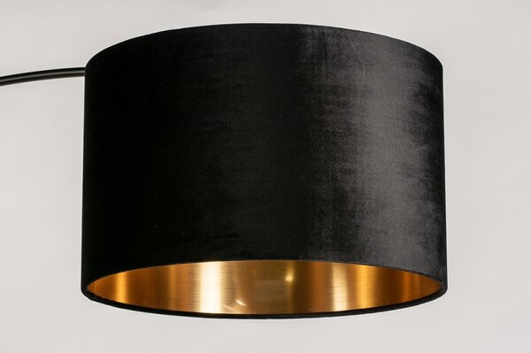 Stojací oblouková lampa Felt Black and Gold (LMD)