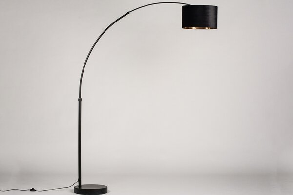 Stojací oblouková lampa Felt Black and Gold (LMD)