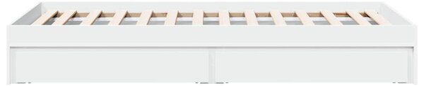 Rám postele se zásuvkami bílý 90 x 200 cm kompozitní dřevo 3280678