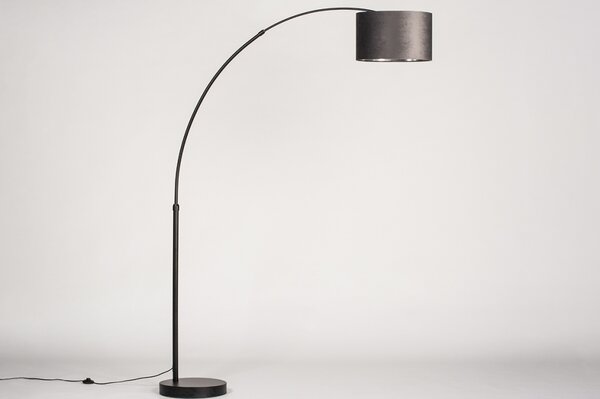 Stojací oblouková lampa Felt Black and Silver (LMD)