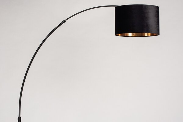 Stojací oblouková lampa Felt Black and Gold (LMD)