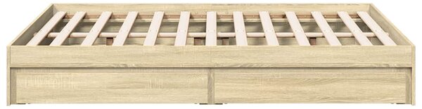Rám postele se zásuvkami dub sonoma 140x190 cm kompozitní dřevo 3280687