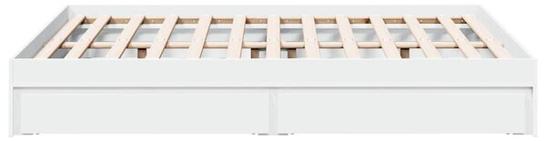 Rám postele se zásuvkami bílý 140 x 190 cm kompozitní dřevo 3280685