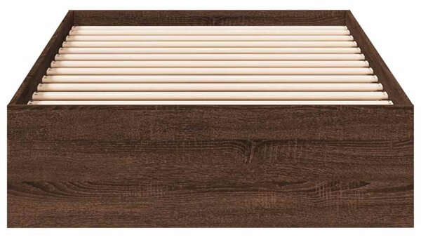 Rám postele se zásuvkami hnědý dub 75 x 190 cm kompozitní dřevo 3280719