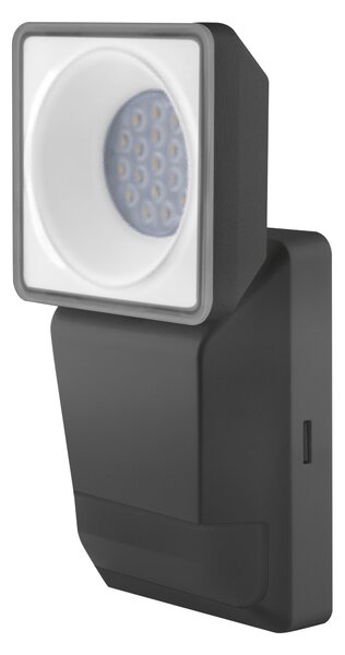LEDVANCE Venkovní LED nástěnné bodové osvětlení s čidlem ENDURA SPOT, 8W, denní bílá, IP55, šedé