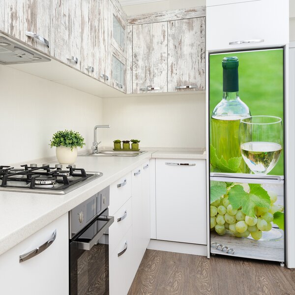 Nálepka na ledničku fototapeta Hrozno a víno FridgeStick-70x190-f-147626427