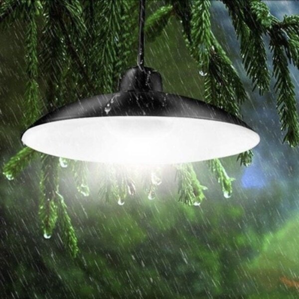 Izoxis Solární závěsné LED lampy s dálkovým ovládáním, IP44, 2200mAh černá