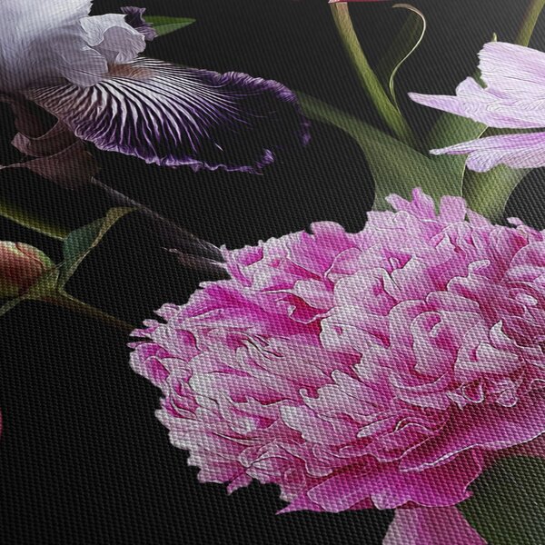 Obraz - Ilustrace květin (170x50 cm)