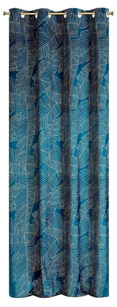ZATEMŇOVACÍ ZÁVĚS NA KROUŽCÍCH LIMITED COLLECTION MUSA2 140X250 CM TMAVĚMODRÁ