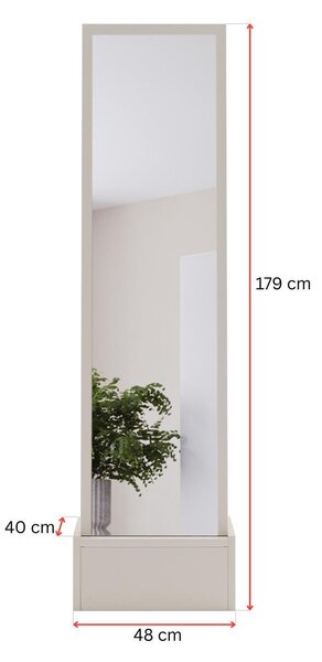 Zrcadlo se šuplíkem Bellic B3 (kašmír) (se zrcadlem)