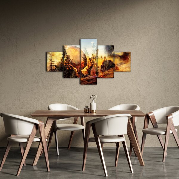 Obraz - Šamanský motiv (125x70 cm)