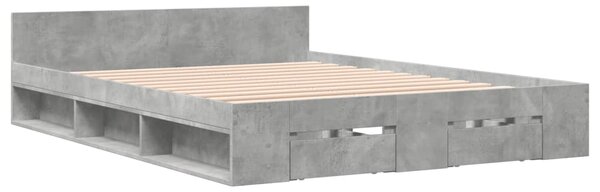 Rám postele se zásuvkami betonově šedý 120 x 200 cm kompozit 3280758