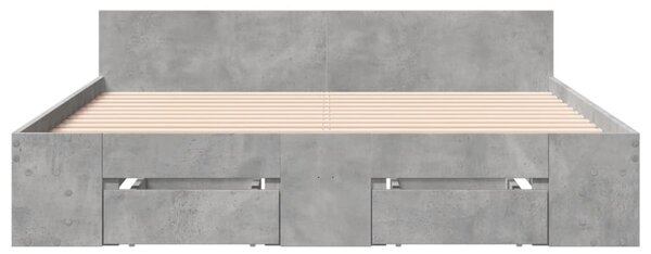Rám postele se zásuvkami betonově šedý 120 x 200 cm kompozit 3280758