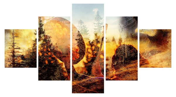 Obraz - Šamanský motiv (125x70 cm)