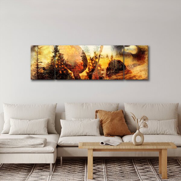 Obraz - Šamanský motiv (170x50 cm)