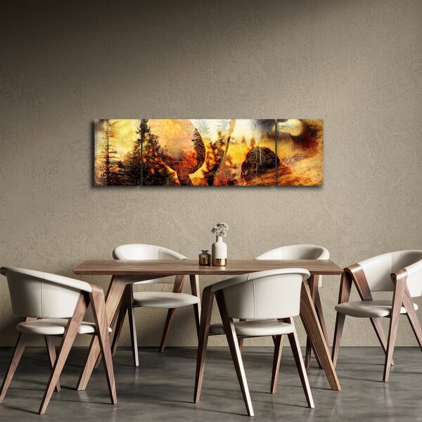 Obraz - Šamanský motiv (170x50 cm)
