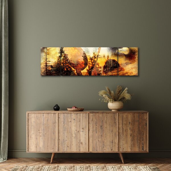 Obraz - Šamanský motiv (170x50 cm)