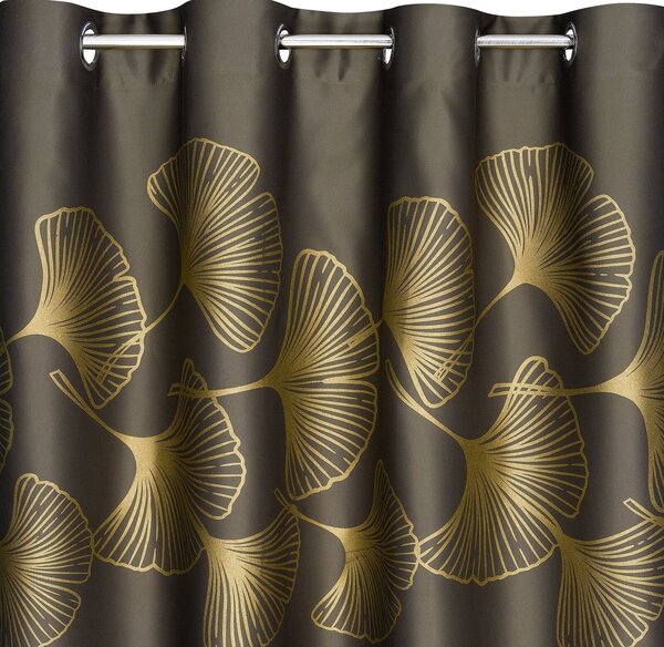 ZATEMŇOVACÍ ZÁVĚS NA KROUŽCÍCH HARMONY 140X250 CM HNĚDÁ